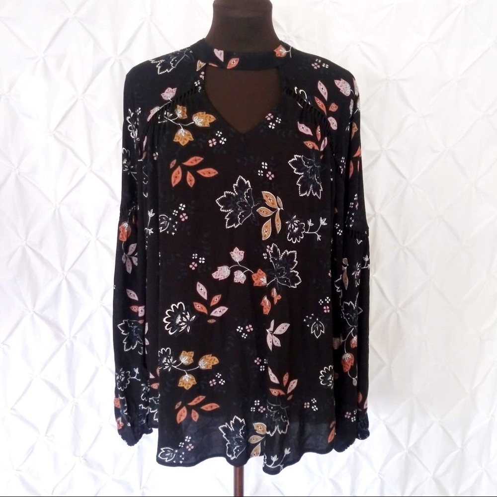 Maurices Large Fall and Leaves Long-Sleeve Fall Shirt
